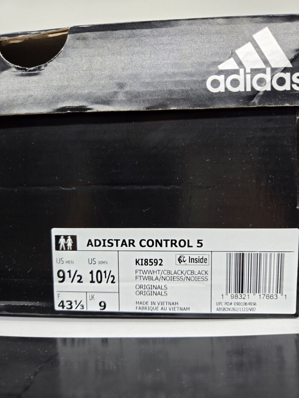 adidas Men's Adistar Control 5 KI8592 Core Black Purple Orange Shoes Size 9.5 - Picture 8 of 8